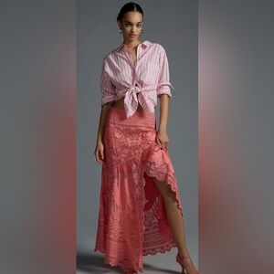 FARM Rio Coral Lace Maxi Skirt